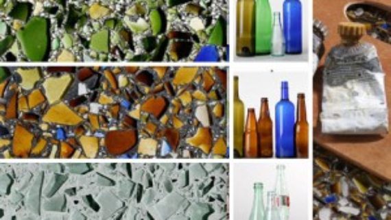 Recycled-glass countertops